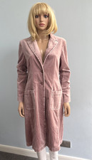 NEXT Pale Lilac Velvet Duster Coat Size UK 16 B38"