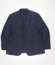 Marks and Spencer Men’s Blue Linen Blazer Jacket 48 Regular