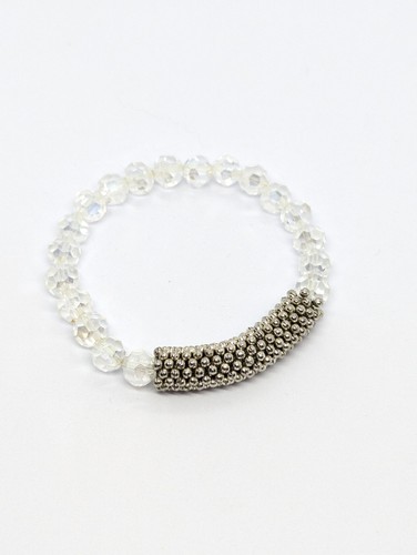 Sparkly beaded bracelet clear - beaded, bracelet,