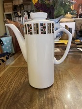 Vintage Alfred Meakin 'Random' ironstone Coffee Pot. 25cm tall. VGC