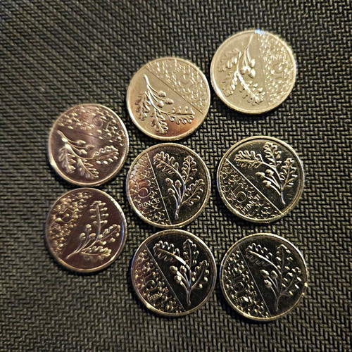 Job lot 5p coins mixed - of,