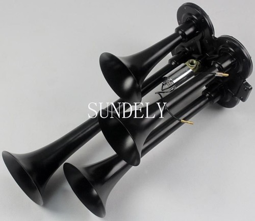 Black quadruple trumpet - black, air