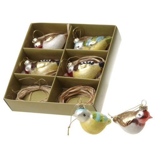 Glass birds christmas tree - glass,