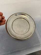 Round Stainless Steel Small Plate with Rope Rim 14cm 
