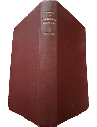 Signed sir edward fry memoir - signed, a