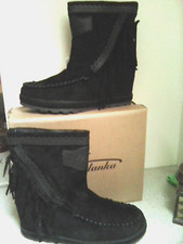 NEW Moccasin Wedge Boots size
