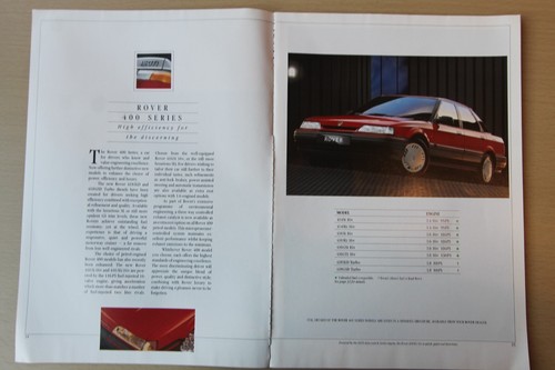 1991 rover range - range, brochure