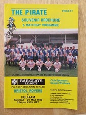 BRISTOL ROVS. V. FULHAM - 21.5.89 DIVISION 3 PLAY OFF SEMI-FINAL 1ST LEG