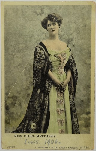 Postcard actress ethel - postcard,