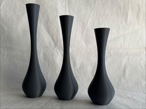 Set modern black vases - 3,