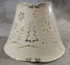 Yankee Candle Porcelain Shade Topper Cut Out Christmas Trees Forest Snowflakes