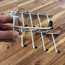 10 x 4" Single Slatwall Hooks 100mm Long Chrome Prong Pin Arm Slatwall Panel