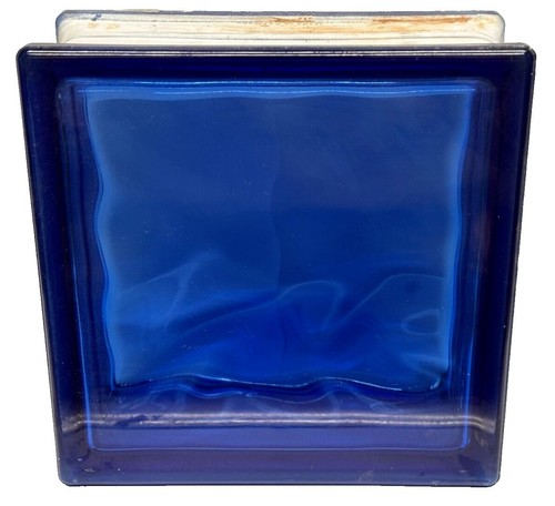 Dark blue wavy glass - blue,