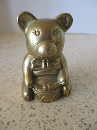Brass teddy bear drummer - teddy,