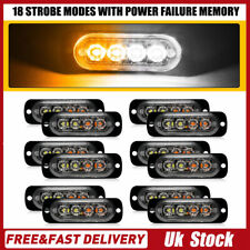 12PCS 4LED Amber White