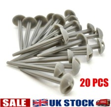 20 x Heavy Duty Plastic Mushroom Domed Ground Sheet Tent Pegs Awning Carpet UK