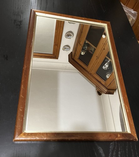 Vintage mirror dark wood - vintage,