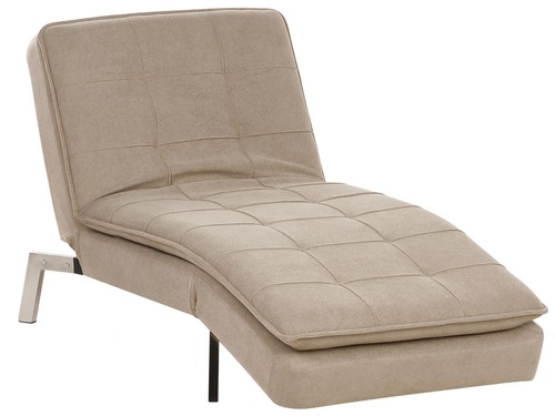 Fabric chaise lounge beige - chaise,