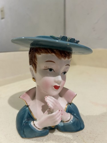 Lefton vintage lady - lefton, vase