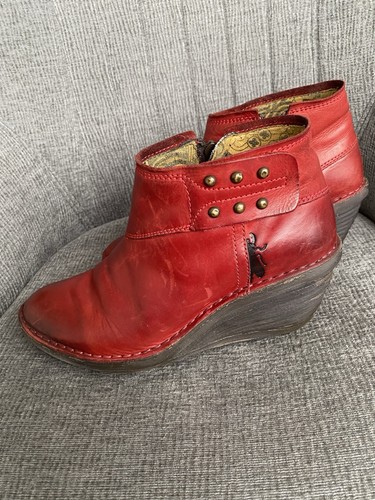 Womens fly london red leather - fly,