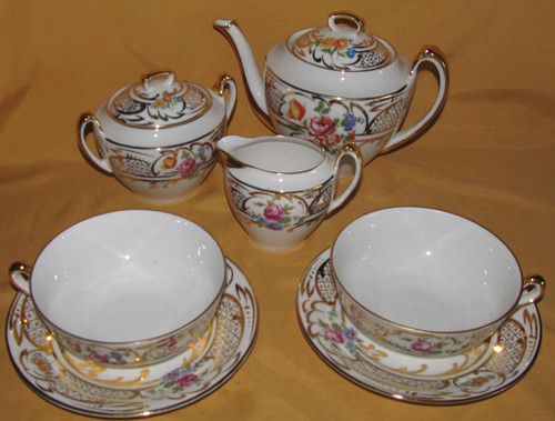 Limoges robj porcelain teapot - limoges,