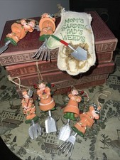 ADORABLE VERY UNUSUAL PLANT POT ANGEL FAIRY HOLLY SPADE CHRISTMAS DECORATIONS 