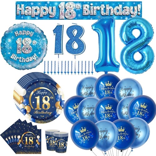 Blue 18th birthday party gift - birthday,