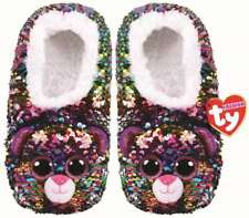 TY BEANIE BABIES DOTTY LEOPARD SEQUIN SLIPPERS SMALL MEDIUM LARGE NEW WITH TAGS