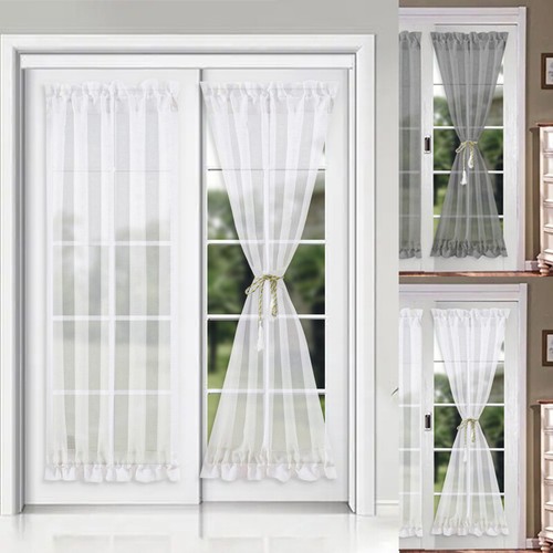 Sheer voile french door - sheer,