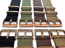 Premium Bronze NATO Watch Strap Band Nylon Military MOD G10 One Piece 20mm 22mm