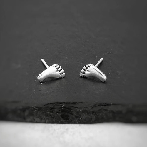 Baby feet stud earrings - feet,