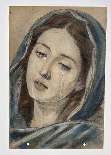 Antique religious drawing - antique, of