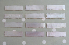 VINTAGE ANTIQUE ENGRAVED MOTHER OF PEARL CHINESE GAMING COUNTERS / TOKENS X 12