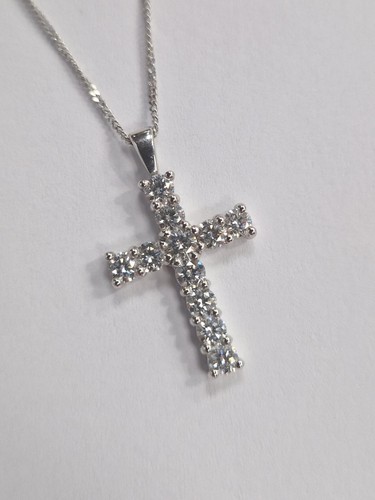 Diamond cross pendant - cross,