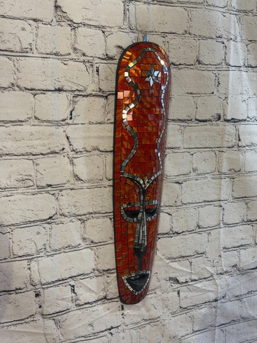 50cm mask orange mosaic wall - mosaic,