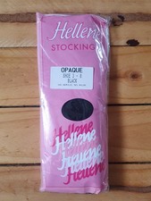 Vintage Hellene Opaque Nylon Stockings 1990s - 8 Black