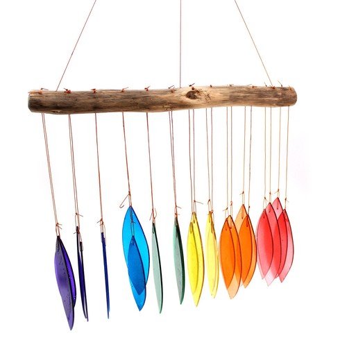 Rainbow glass chime assorted - -,