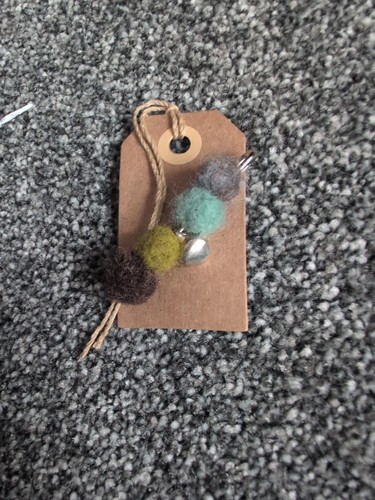 Needle felted pin brooch with - brooch,