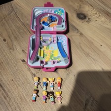 Vintage Polly Pocket Pollyworld Funfair 1989 Ride Car & 8 Figures Bluebird Toys