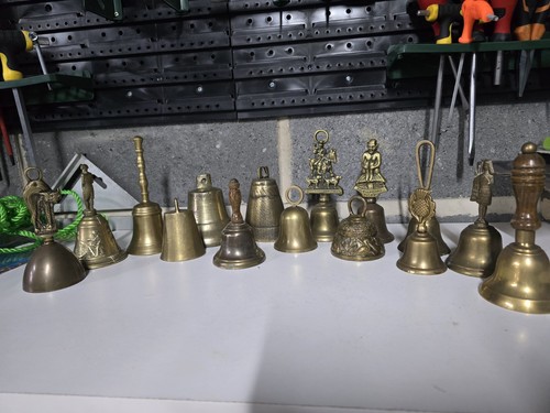 Vintage solid brass bells - vintage,