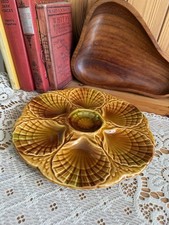 Vintage French MAJOLICA Oyster