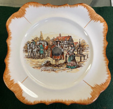 1950's Sandland Ware Lancaster De Olden Days Pattern Pedestal Cake Plate