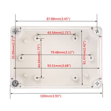 waterproof Clear Plastic Waterproof Electronic Project Box Case Enclosure Cover