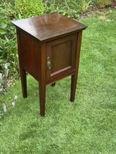 Antique mahogany bedside cabinet table pot cupboard 