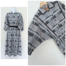Vintage 80s Black Grey check