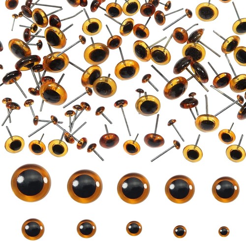 100pcs brown glass eyes for - 100pcs,
