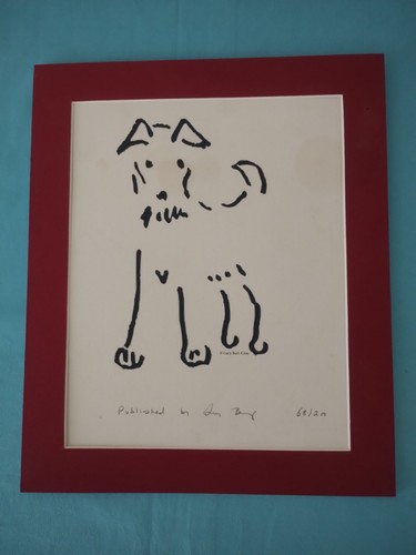 Lucy burt gray dog mounted - burt-gray., dog.