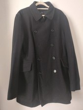 Paul Smith Large Double Breasted Pea Coat Black Large 42