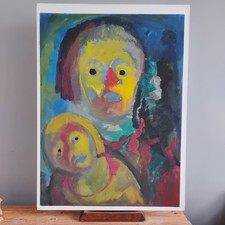 Bold Gouache Painting Portrait