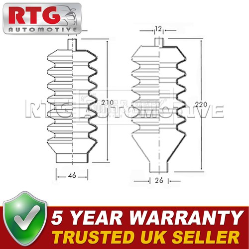 Front steering rack boot set - steering,